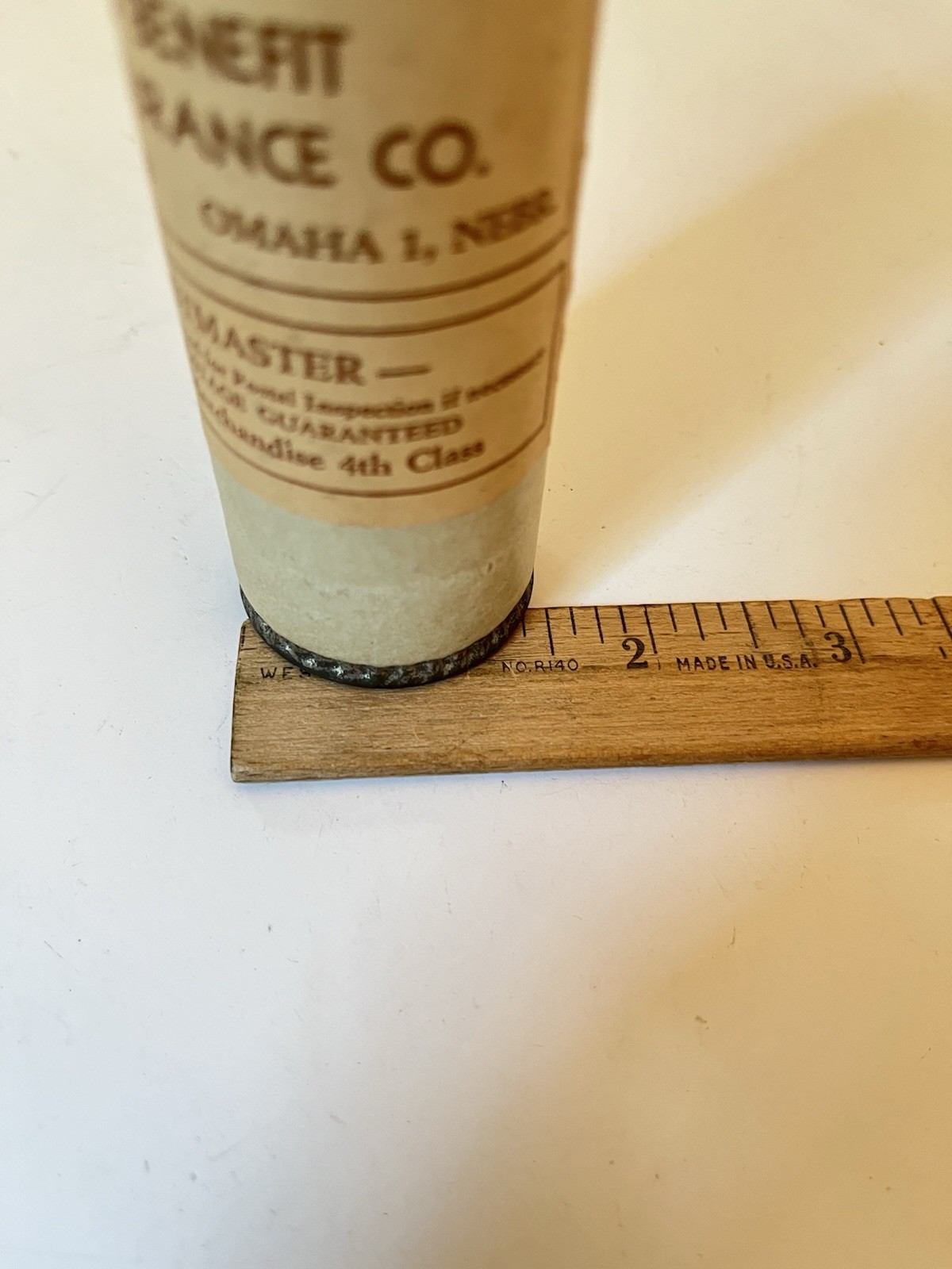 Vintage Testing Mailing & Glass Sample Tubes United Benefit Insurance Omaha