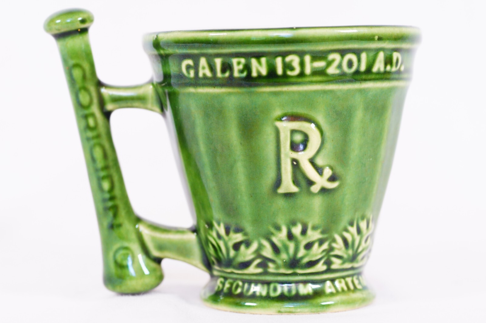 Vintage Pharmaceutical Advertising Coridicin RX Glazed Schering Mug Collectible