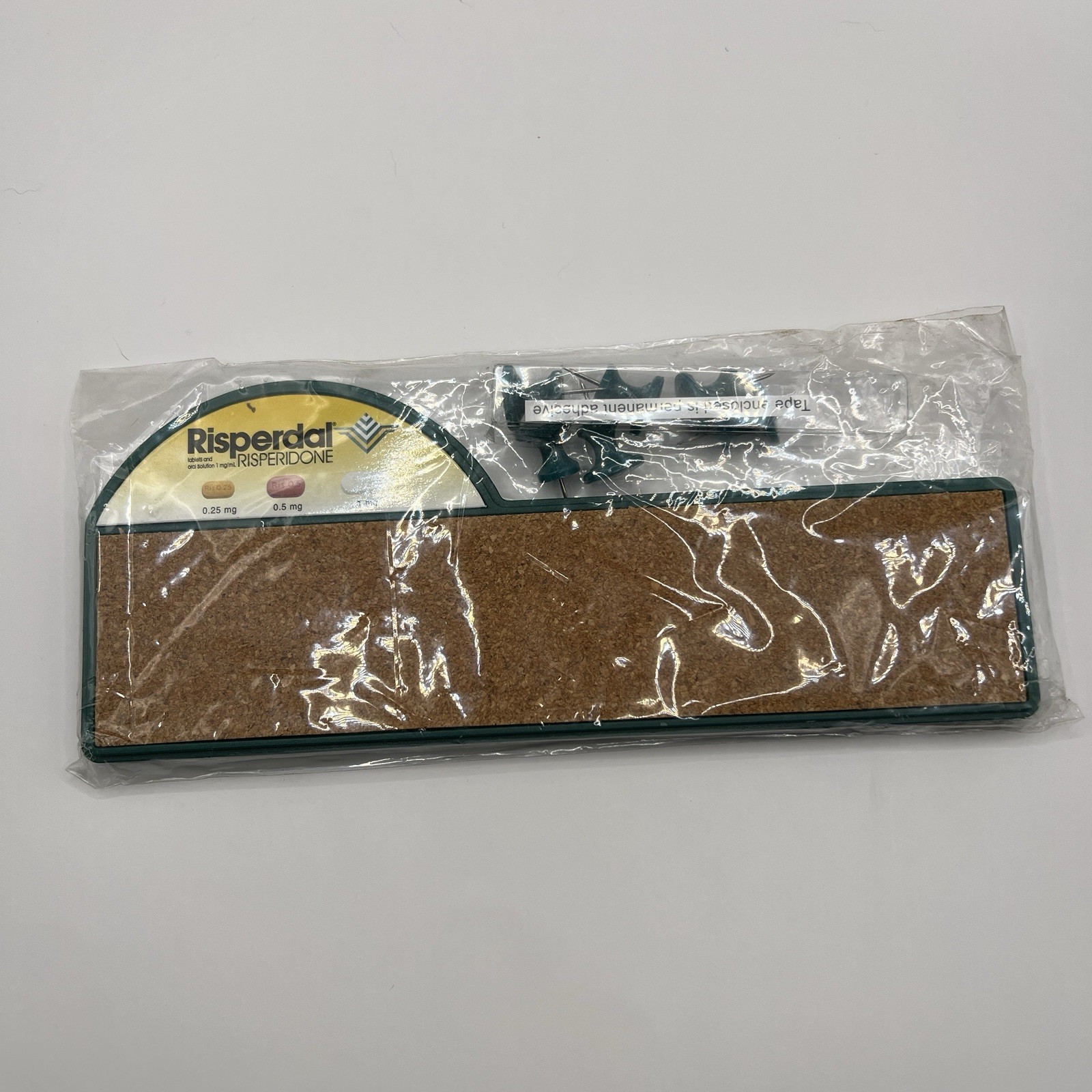 VTG Risperdal Risperidone Pharmaceutical Rep Collectible Cork board w/tacks NIP