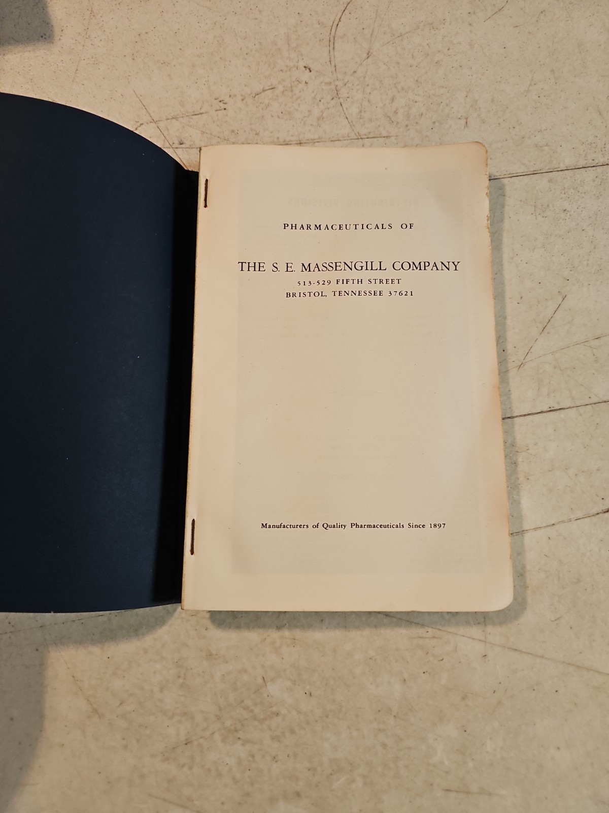 Vintage 1965 S. E. Massengill Co. Pharmaceutical Drug Catalog