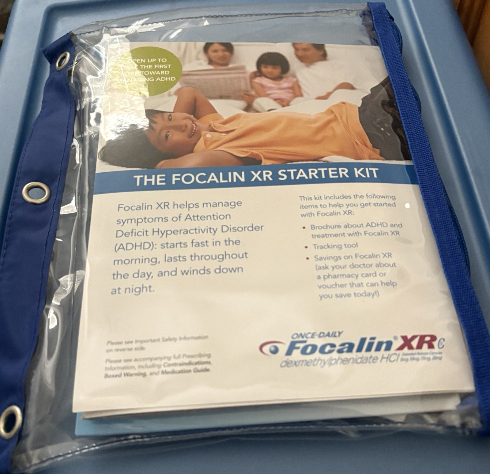 Vintage Focalin XR 9 piece Patient Starter Info Kit Pharmaceutical Rep 2007