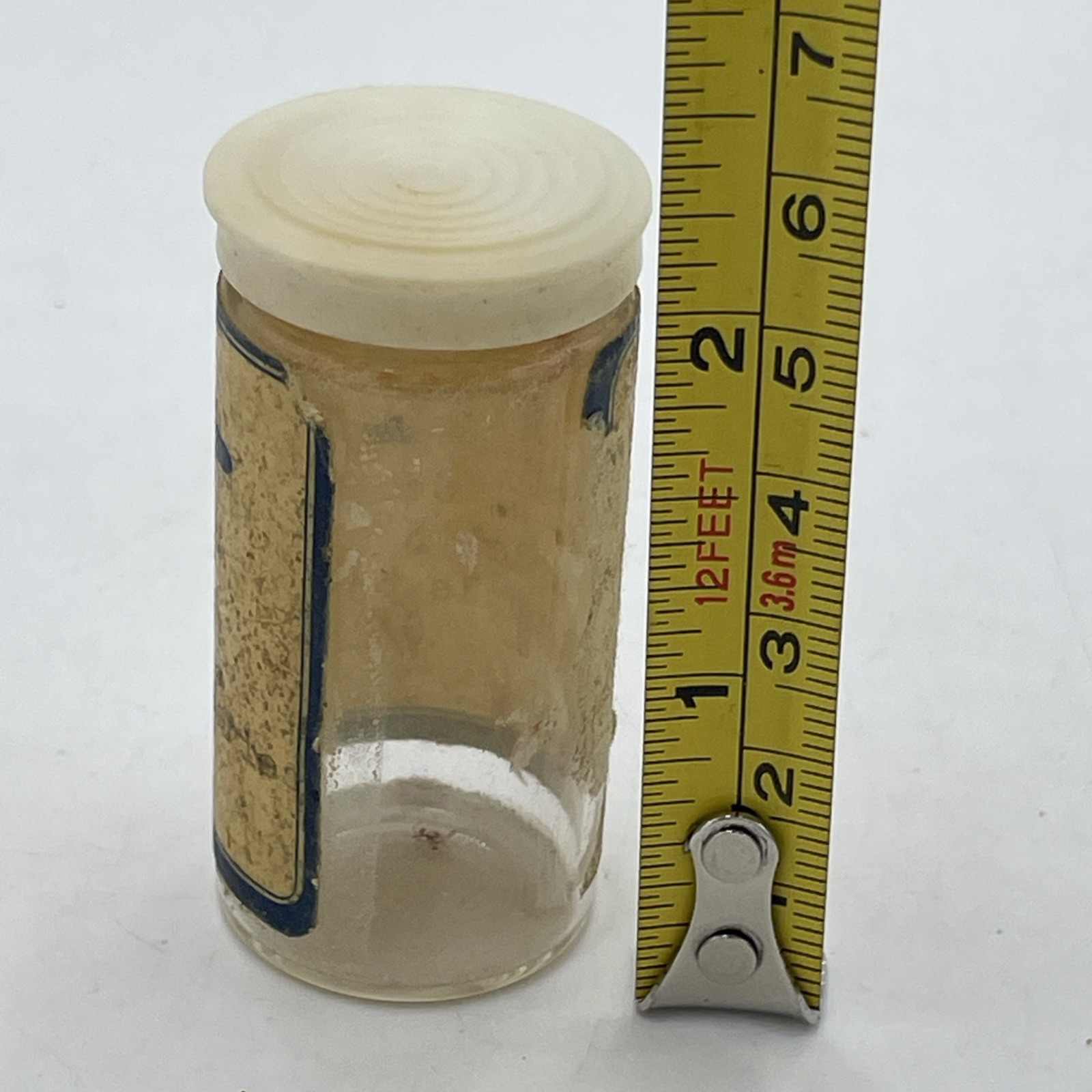 Vintage 1961 Prescription Drug Glass Bottle Plastic Lid “To Open Arteries” Rx
