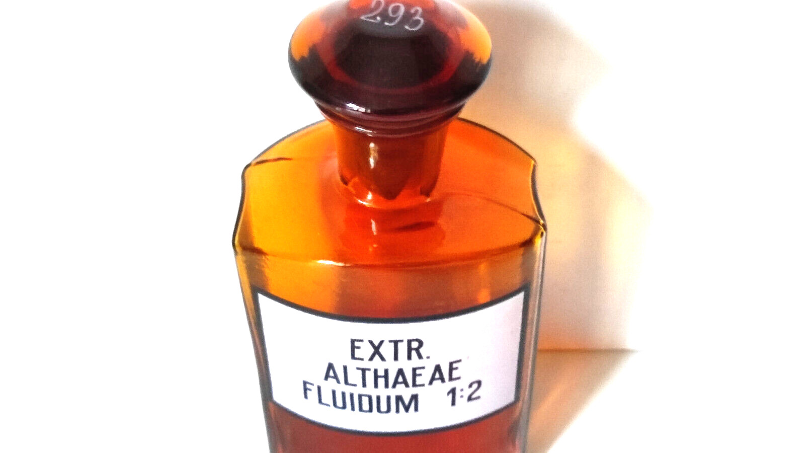 EXTR. ALTHAEAE FLUIDUM 1:2, Vintage Glass Apothecary Pharmacy Brown Bottle 250ml