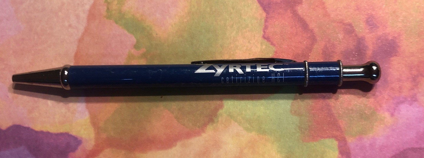 Zyrtec High Quality Cart Pen Drug Rep Pharmaceutical Promo Medical Advertising