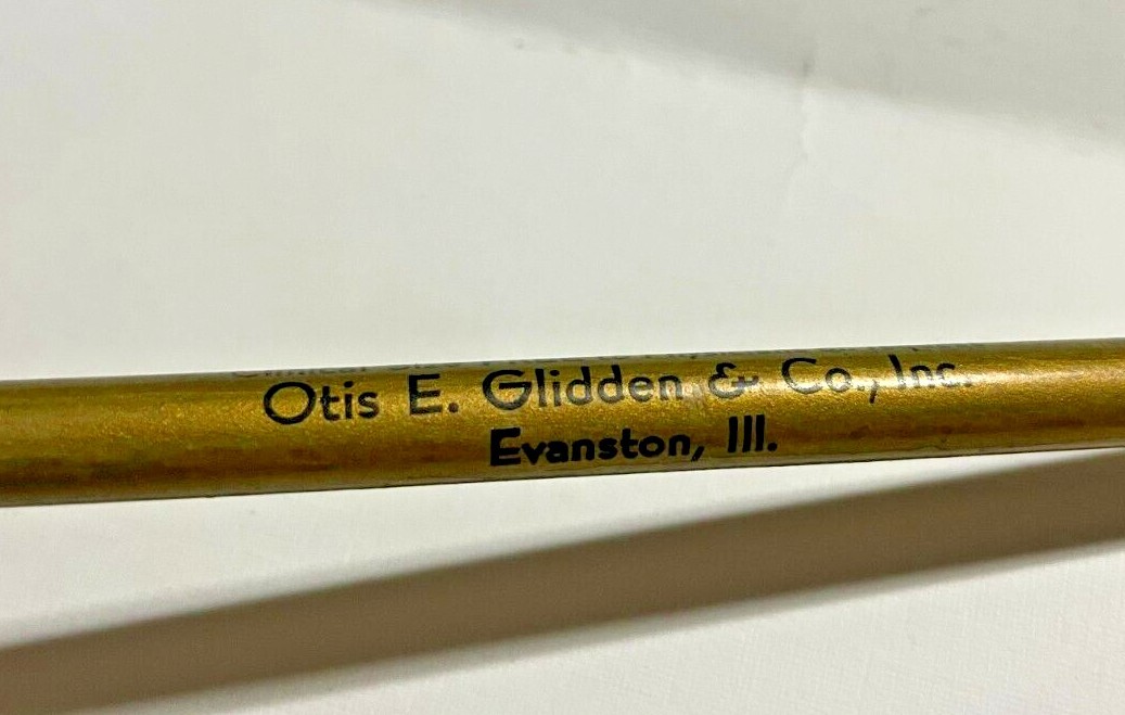 EVANSTON IL Otis Glidden ZYMENOL YEAST CONSTIPATION Advertising Pencil 1930s