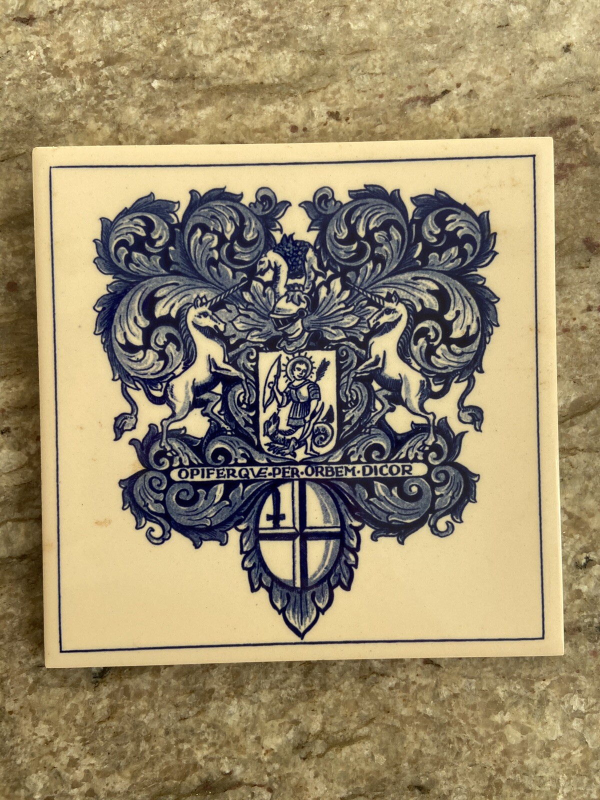 BURROUGHS WELLCOME Pharmacy Tile Apollo, God Of Healing, Apothecary DELFT Tile