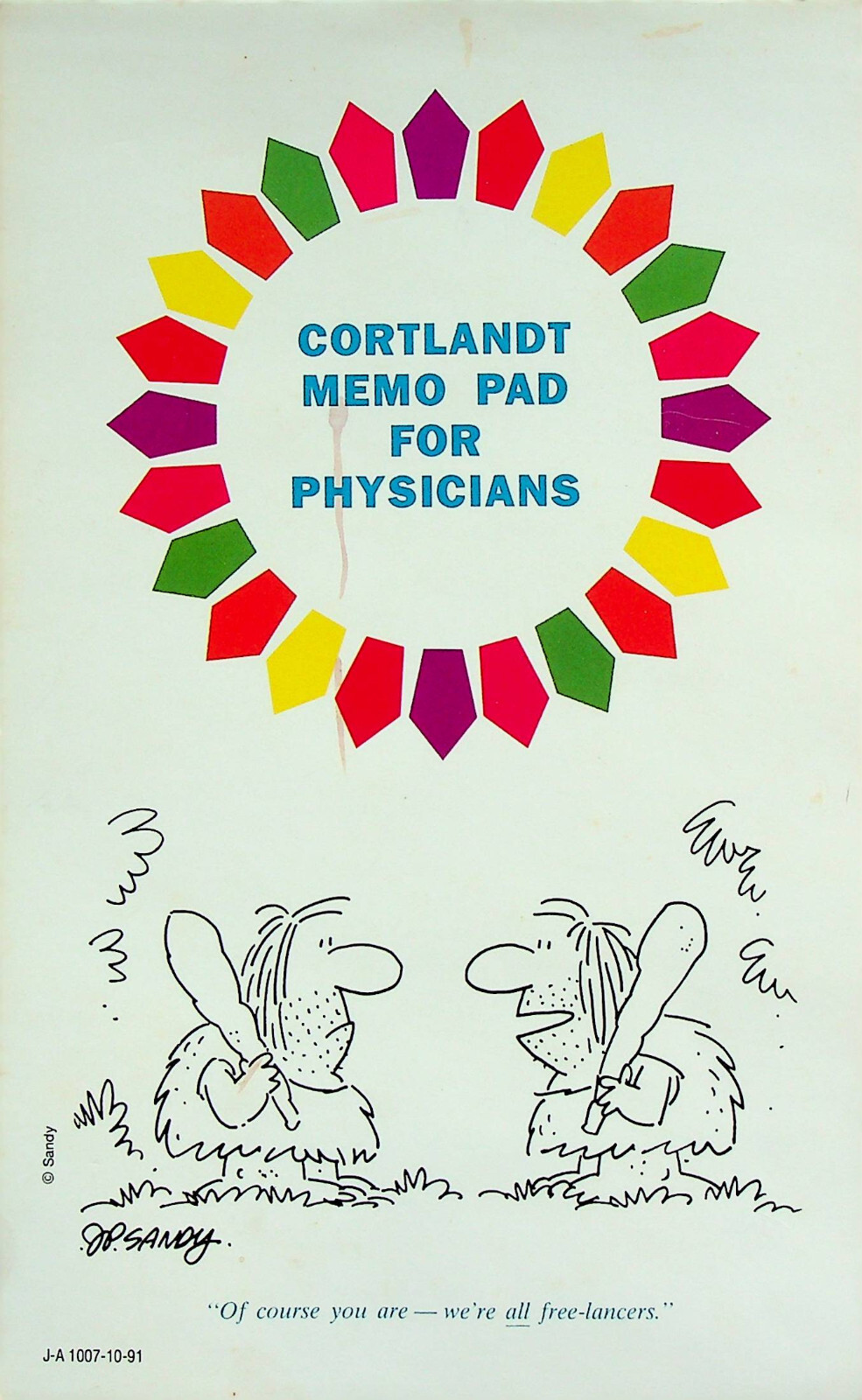 Memo Pad for Physicians – Cortlandt – Drug Representative Promotional – Preowned