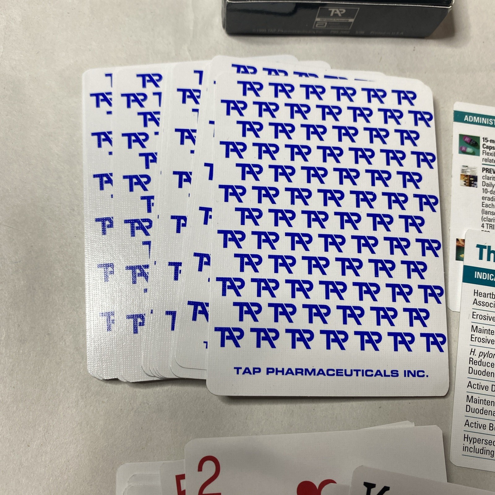 Prevacid Tap Pharmaceutical Playing Cards RARE Open Box Lansoprazole Collectible