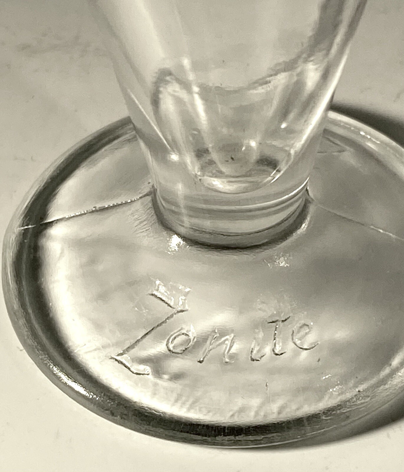 Zonite 2 Tablespoon Glass Apothecary Measuring Cup/Beaker w/ Spout & Base