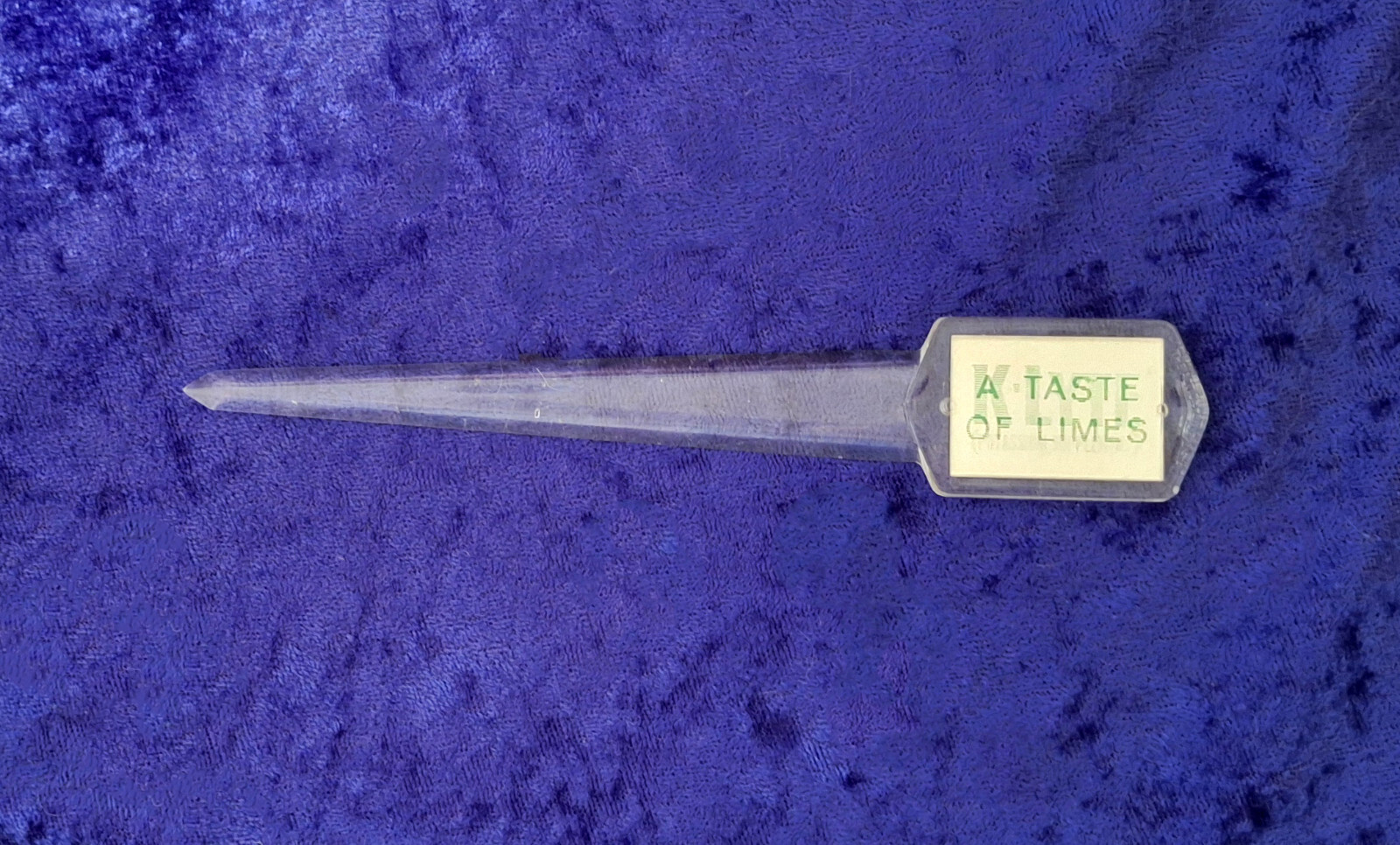 K-Lyte A Taste of Lime Mead Johnson Clear Letter Opener Pharmaceutical Drug Gift