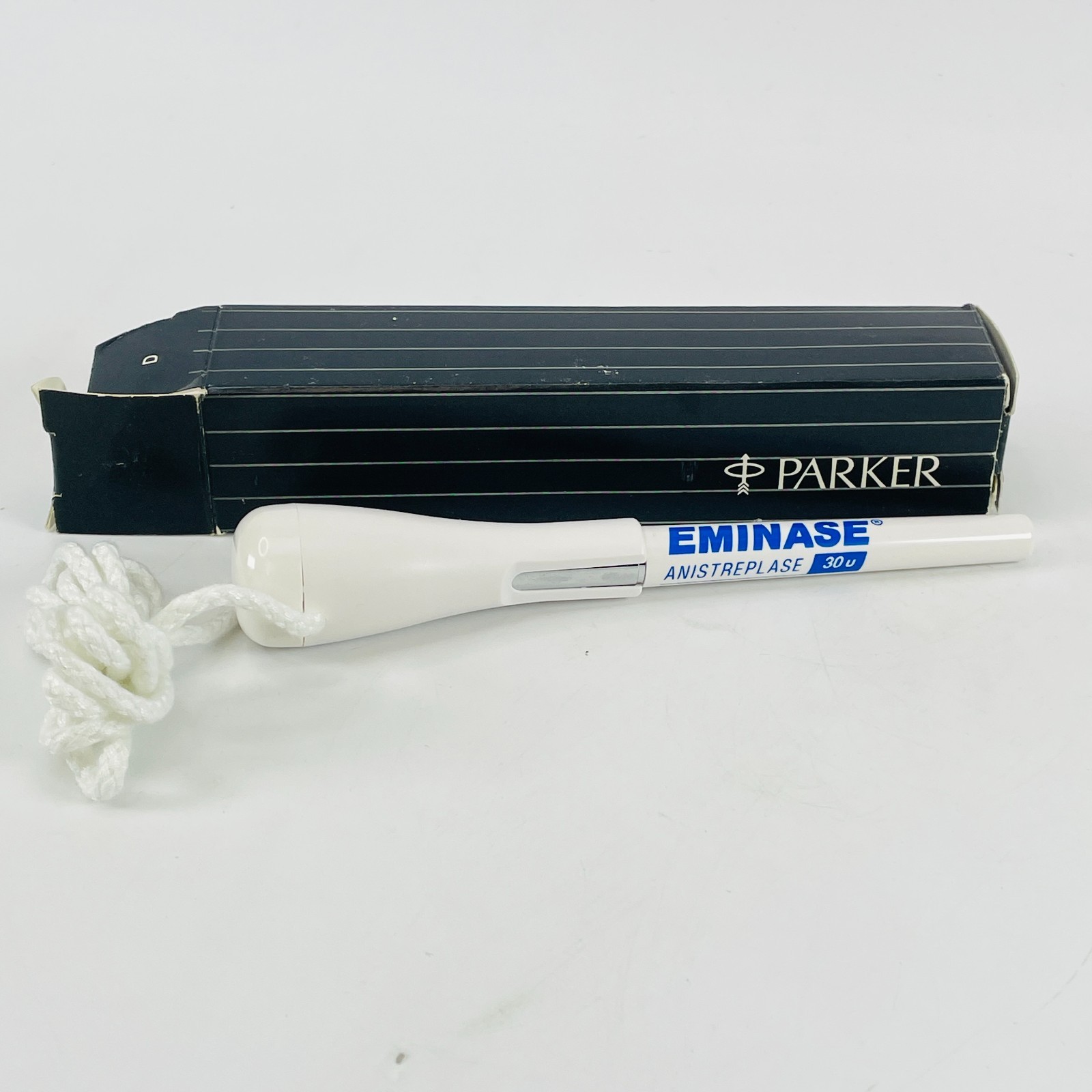 Eminase Parker Pen Lanyard Drug Rep Pharmaceutical Advertising Vintage