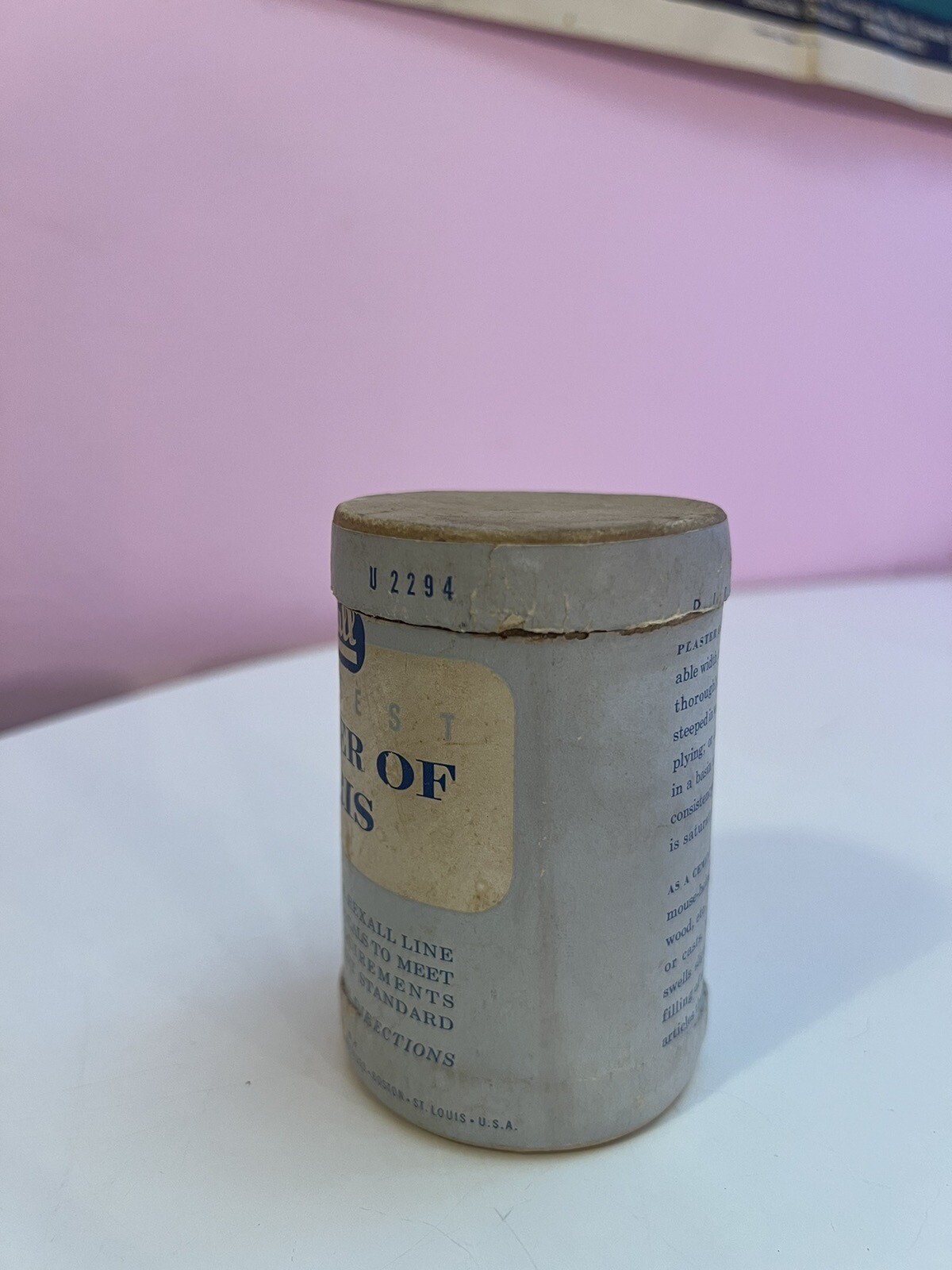 Vintage Rexall Plaster Of Paris – 8oz – Contents Still Inside!