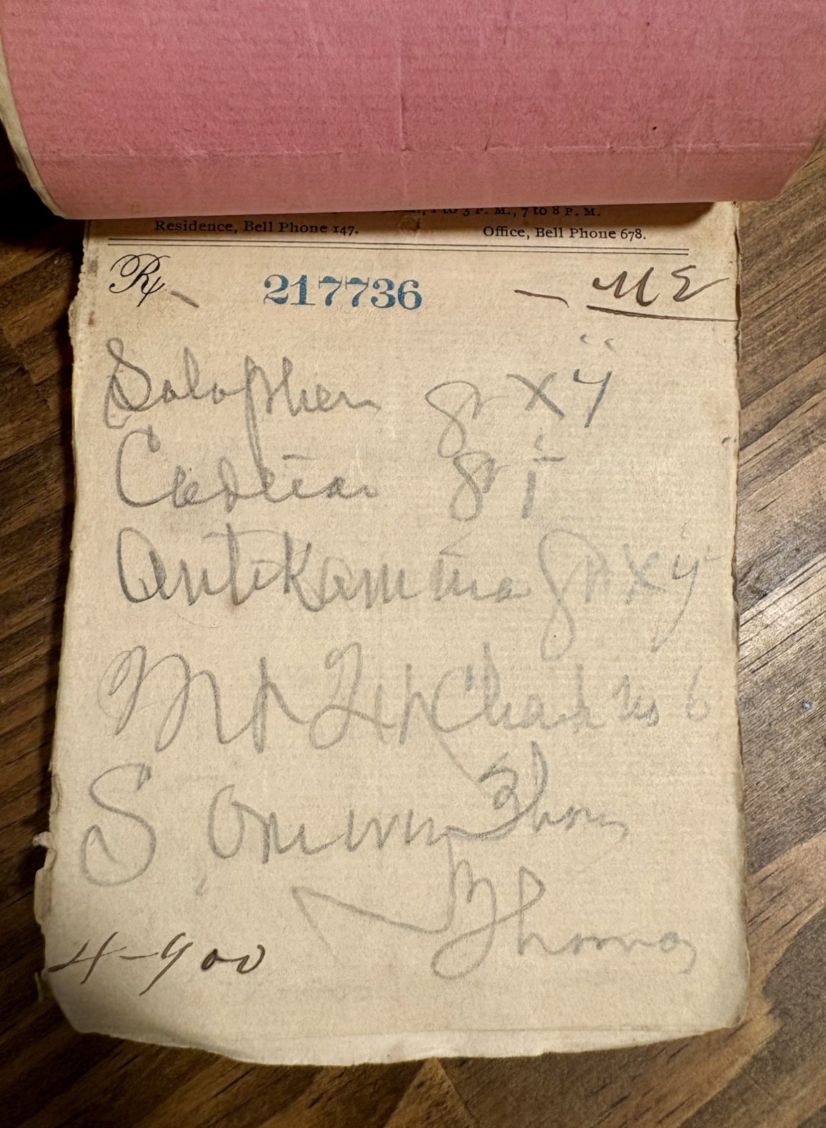 Antique prescriptions April 1900: Chloroform, Codeine, Wine, Lithium etc.