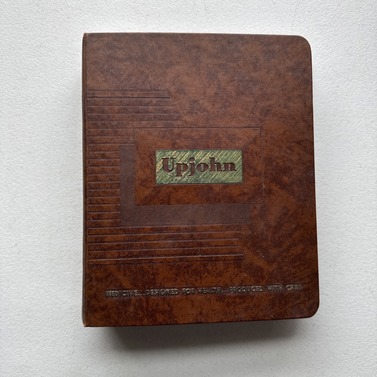 Vintage 1971 Upjohn Company Binder With Pharmaceutical Product Info
