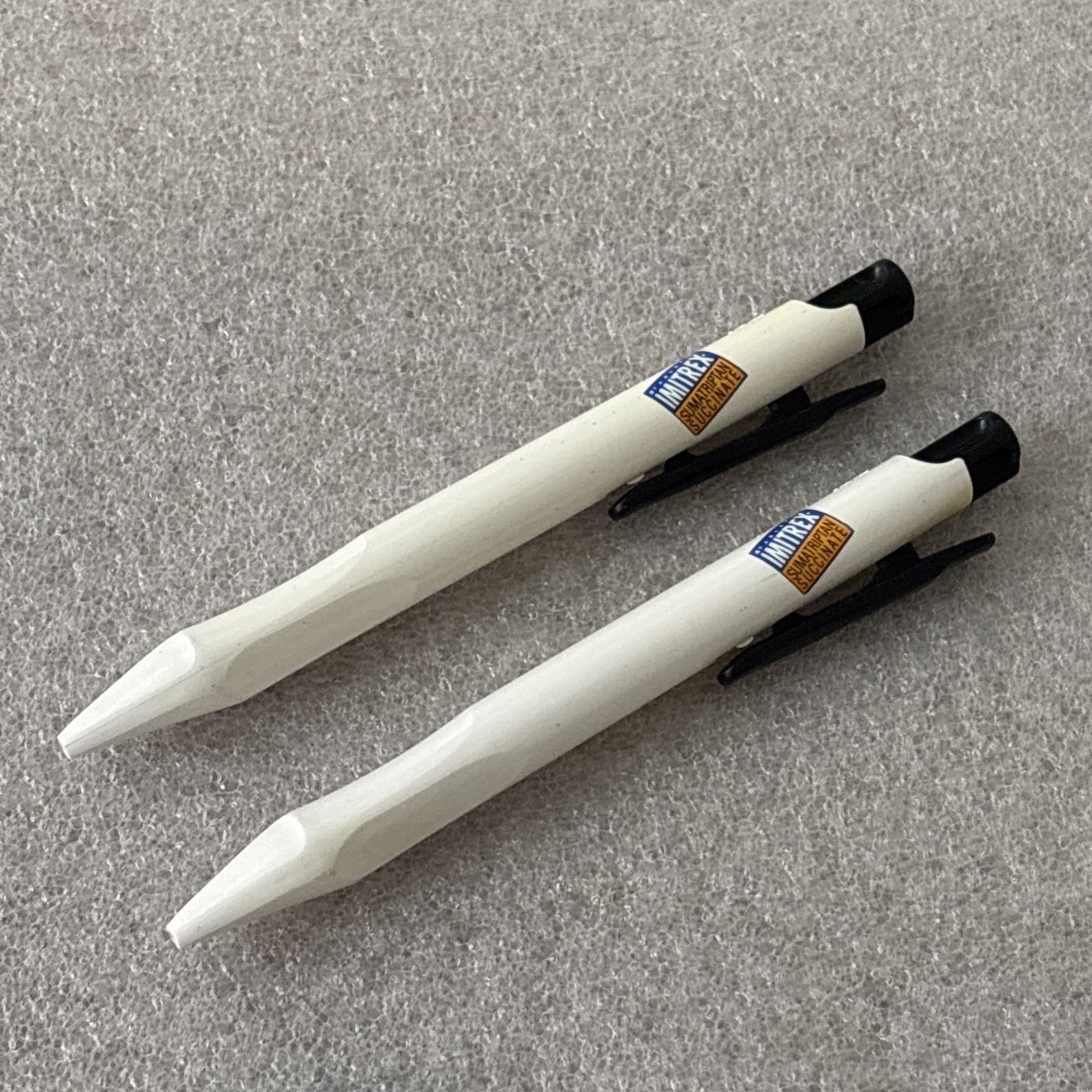 (2) IMITREX Pharma Drug Rep Promo Old Pencil Shaped Pens
