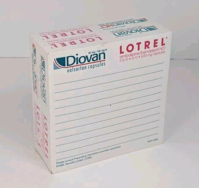 Diovan Lotrel Advertising Pharmaceutical Drug Rep Post-it Brand Note Pad Sealed