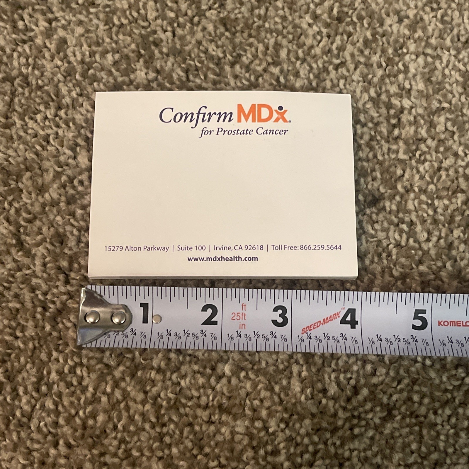 Confirm MDx Drug Rep Pharmaceutical Promo Advertising Sticky Note Pad Prostate