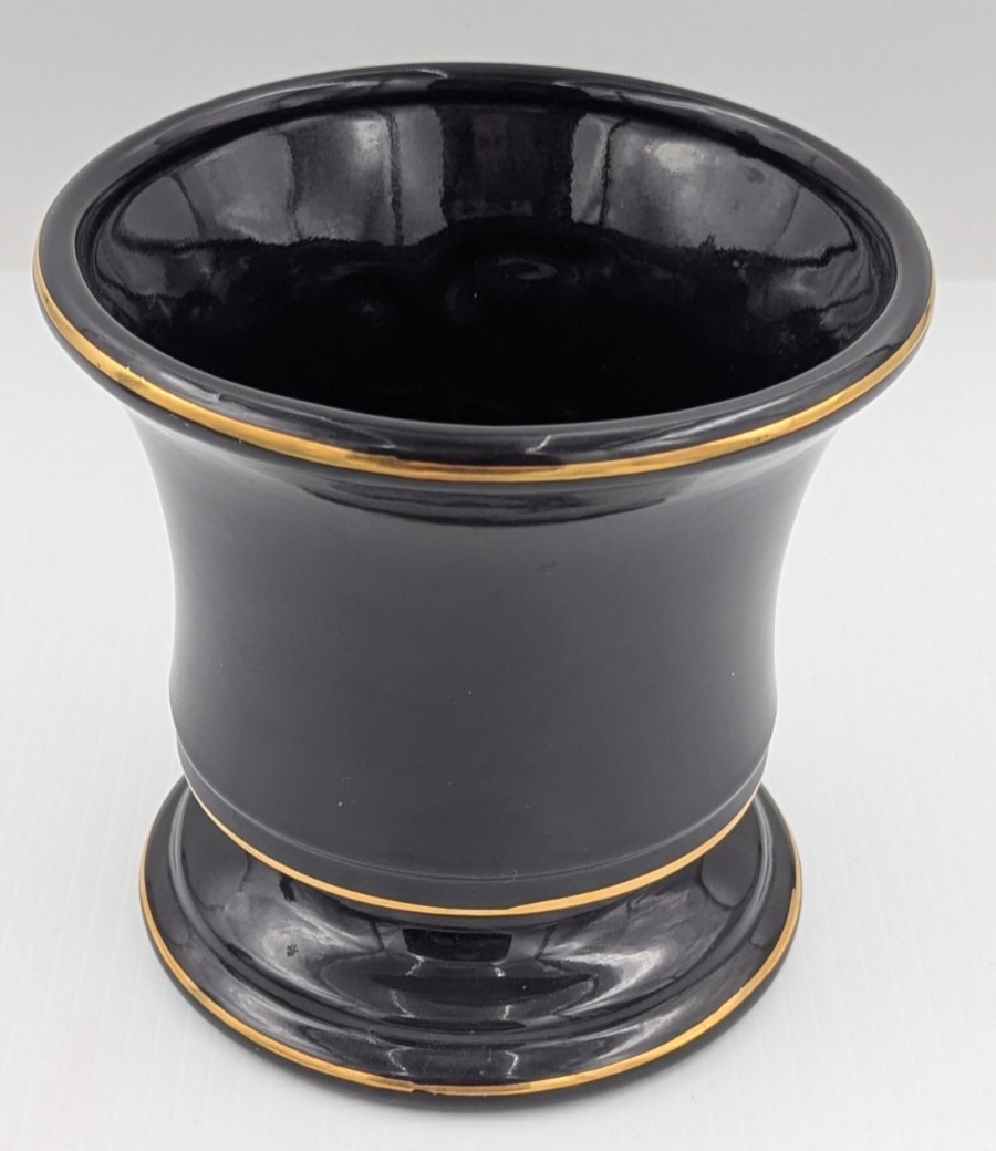 Vintage Pharmacy Mortar “Fashioned by Blair” 1950s Black Large 6″ – No Pestle