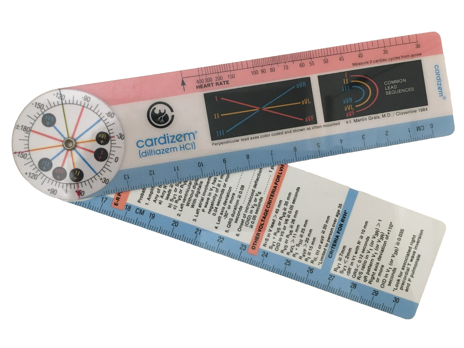 Cardizem diltiazem HCI Ruler Protractor Pharmaceutical Marketing Marion