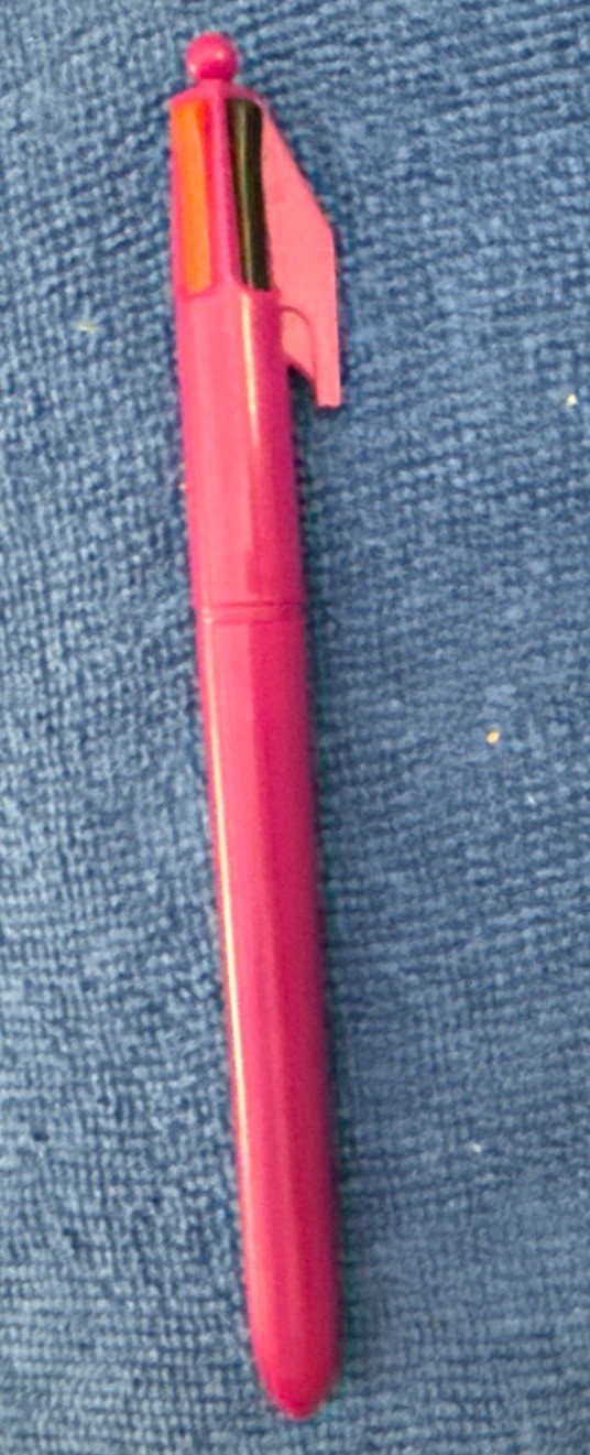 RARE! Fioricet Drug Rep Pharmaceutical 4 color pen Plastic Purple Promo P3
