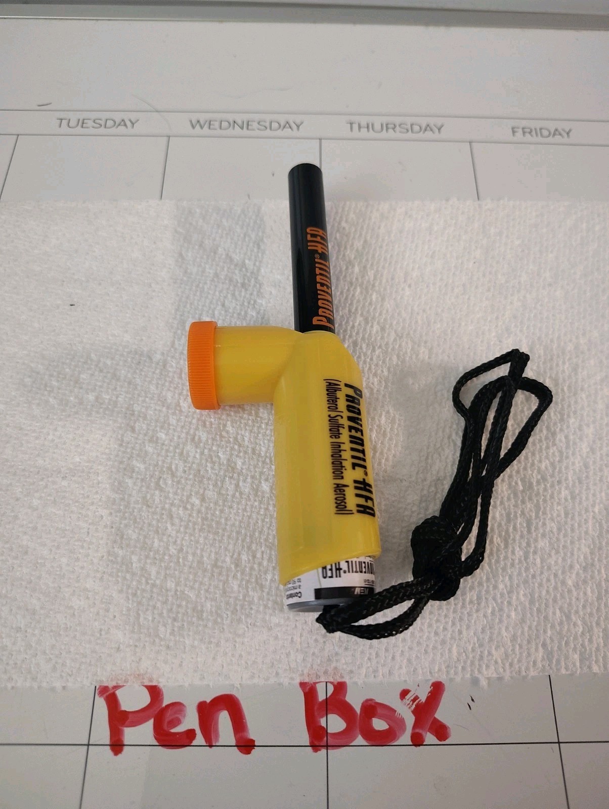 Proventil Pen – Pharma Promo- Inhaler W/ Neck Cord NEW Movie Prop Drug Rep Swag