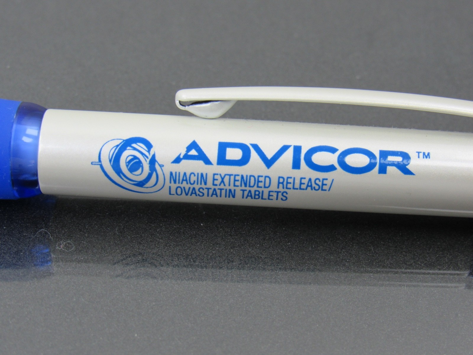 Advicor Metal PENS Drug Rep Pharmaceutical Promo Medical Advertising Lot of 2