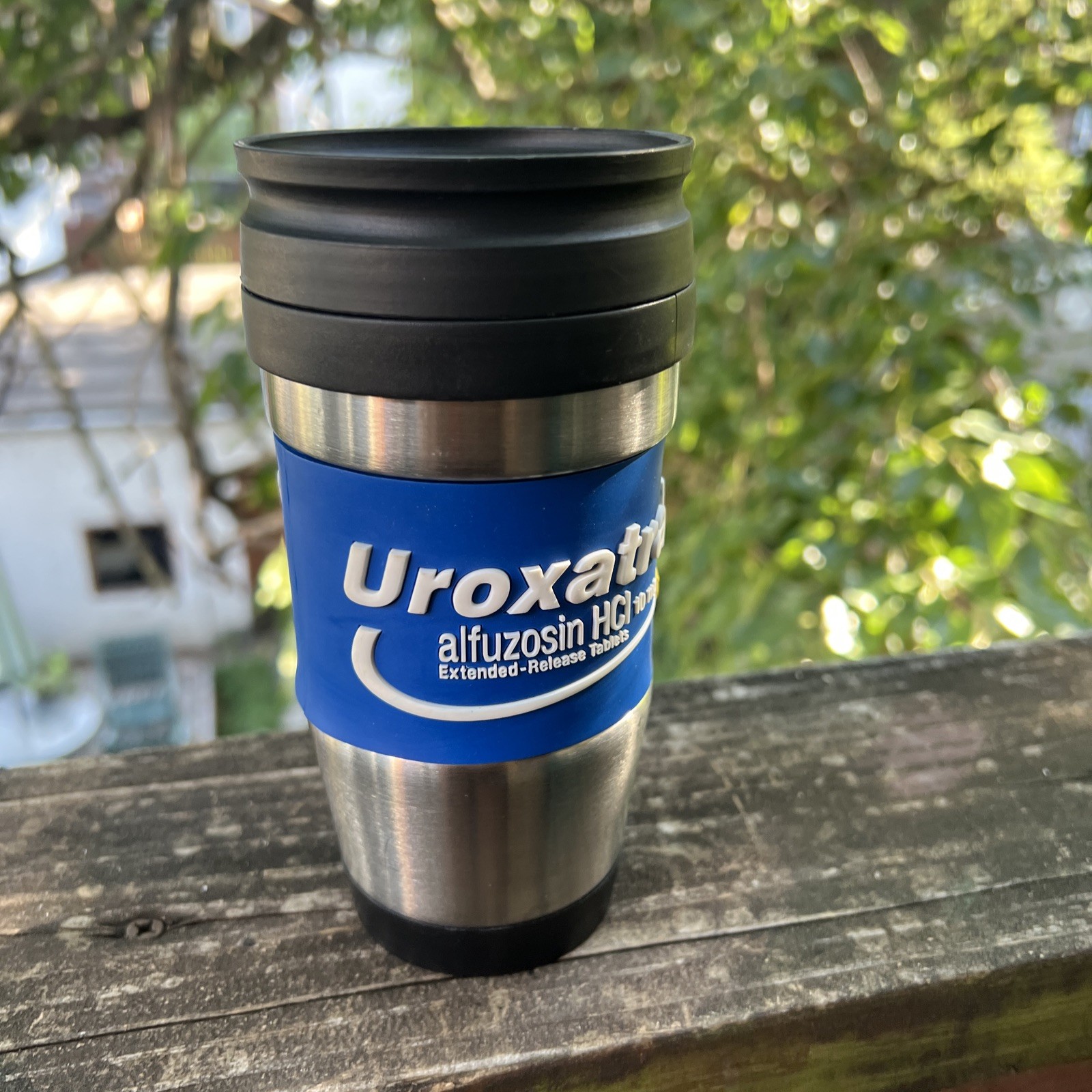 UROXATRAL Pharma Drug Rep Coffee Mug Thermos RARE Advertising Collectible
