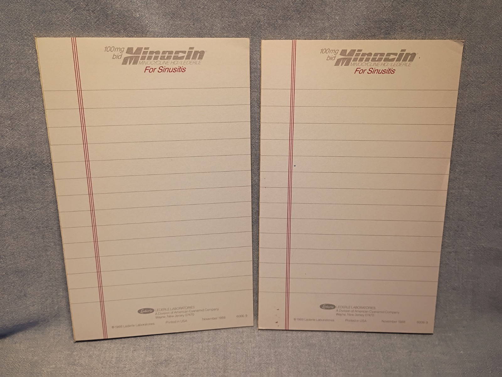 Lot of Pharmaceutical Drug Rep Pads of Paper and Wooden Pen Holder