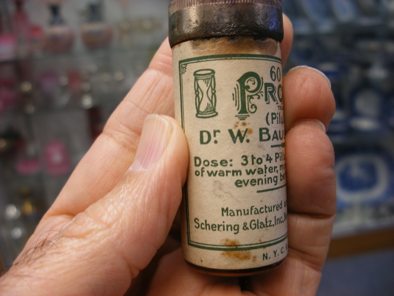 Antique Vtg Medical Dental Pharmacy Quack Cure – Dr. W. Bauermeister Pilulae