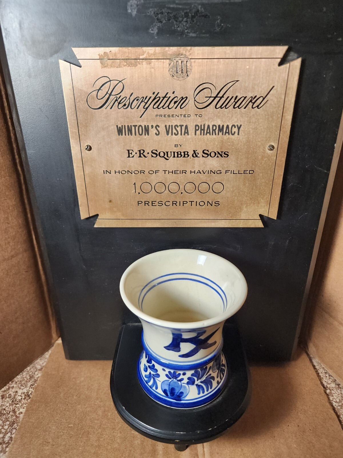 Vtg Prescription Award 1 Million Prescriptions by Winton’s Vista Pharmacy