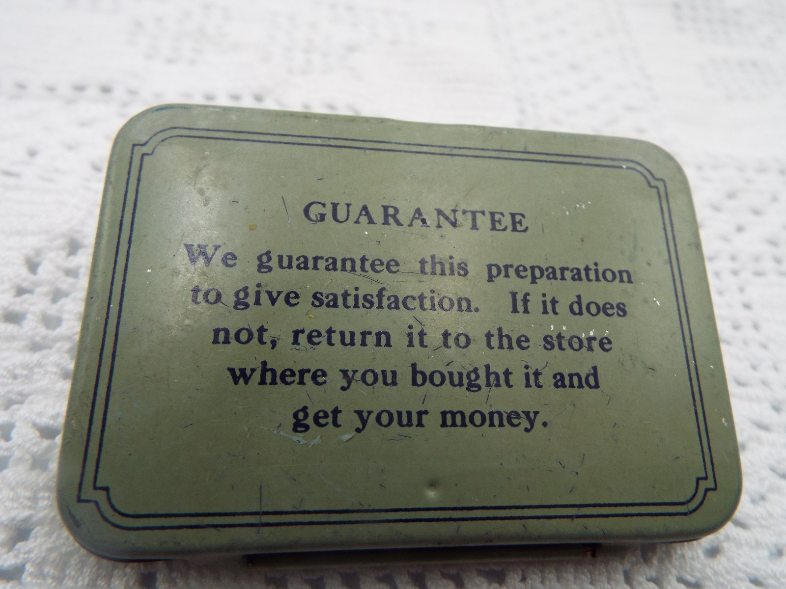 Old EMPTY Advertising Medicine Tin Rexall One Minute Headache Powder Rexall Drug