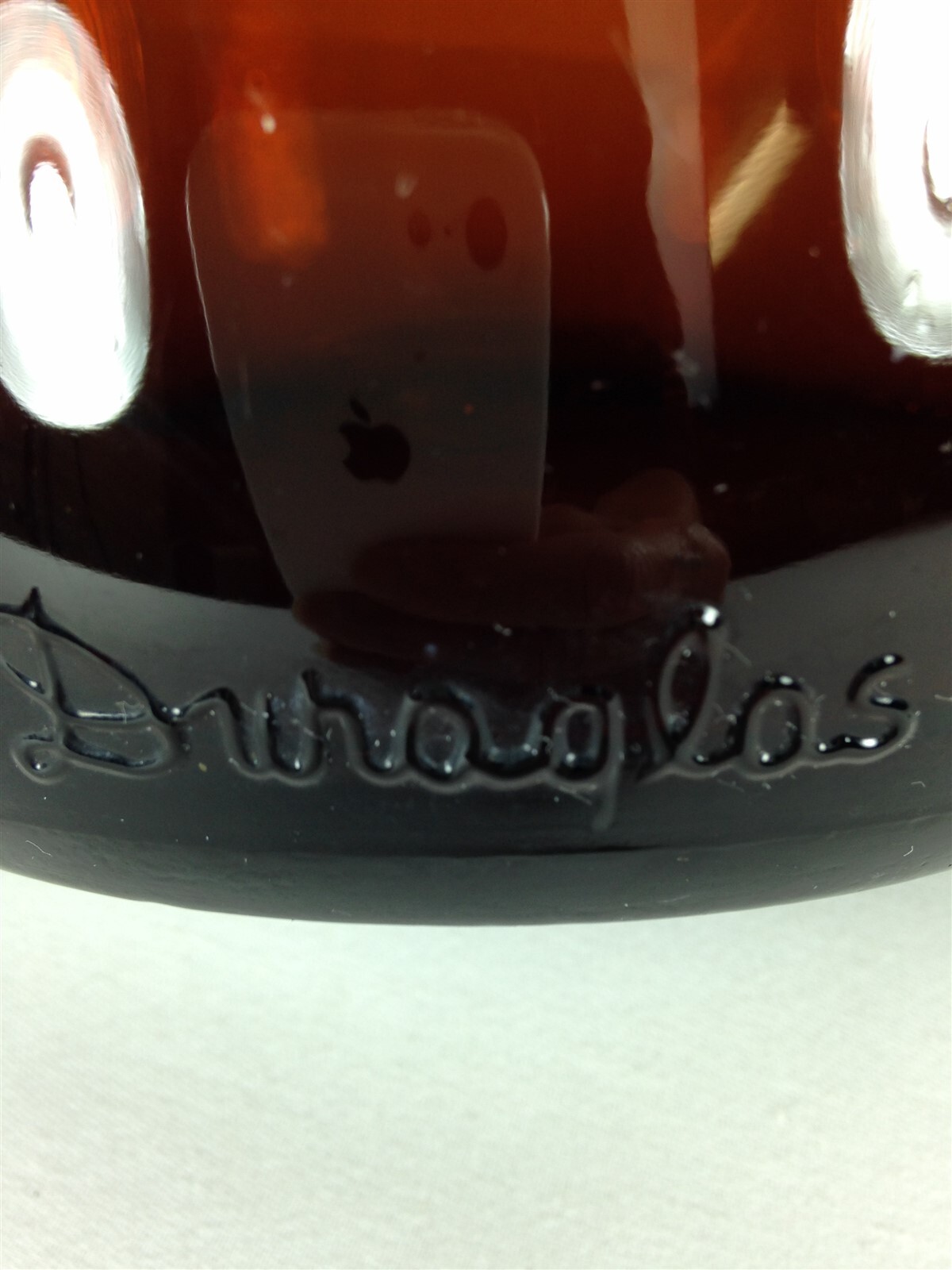 Large VTG Duraglas Apothecary Medicine Bottle (14″H) – Dark Brown Amber Glass