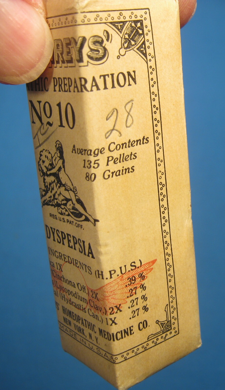 VINTAGE HUMPHREY’S No. 10 DYSPEPSIA PACKAGE STILL SEALED FREE SHIPPING