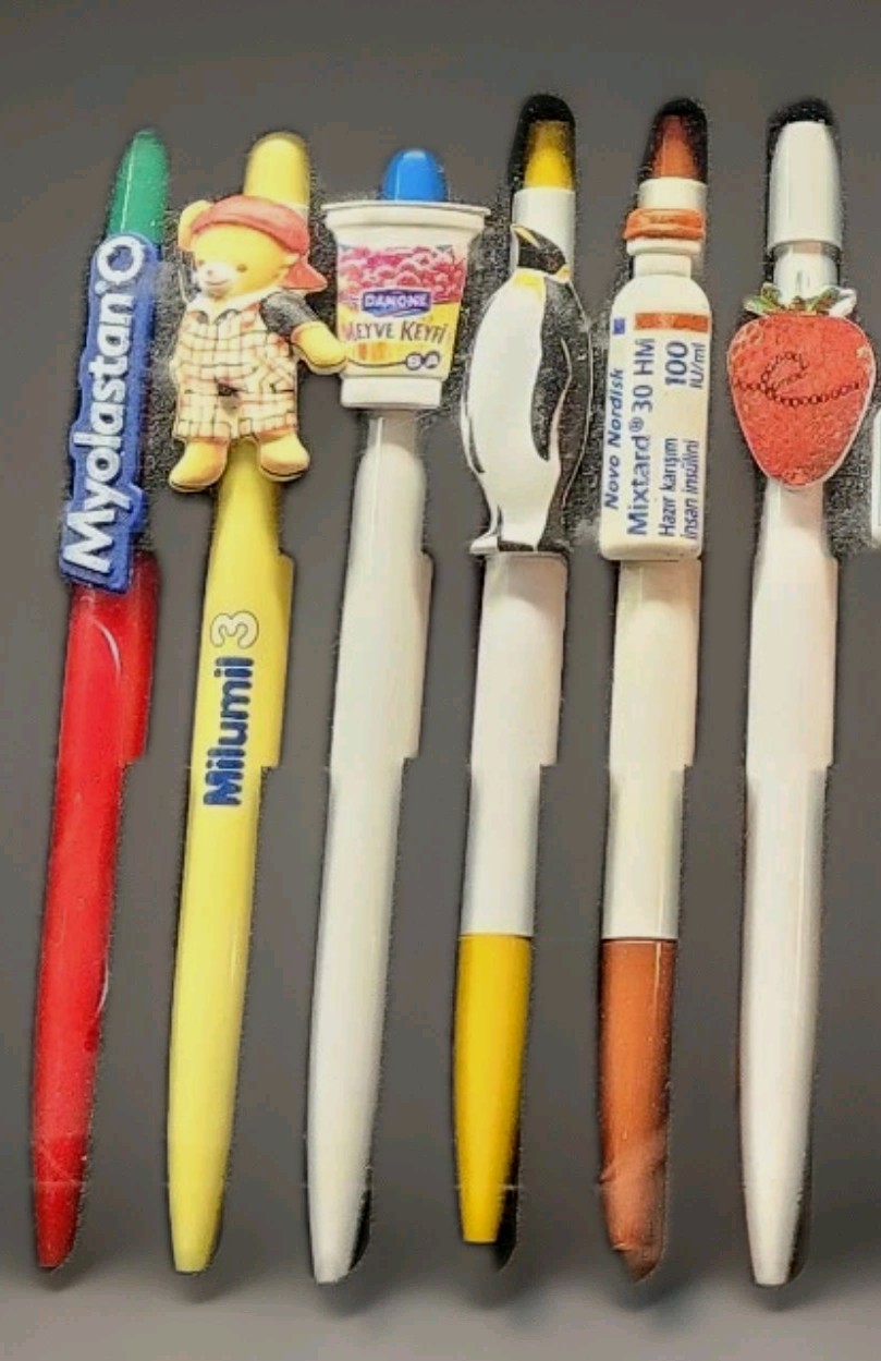 Vintage Pharmaceutical Drug Rep Pens, Pfizer, Curasan Adverts Lot Of 10 Collect