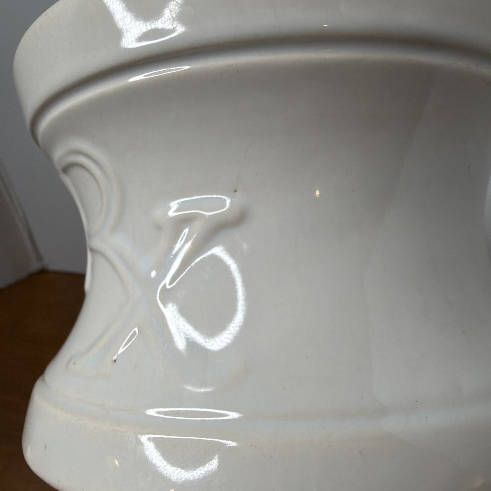 VINTAGE RX Pharmacy DISPLAY Large Mortar and Pestle White