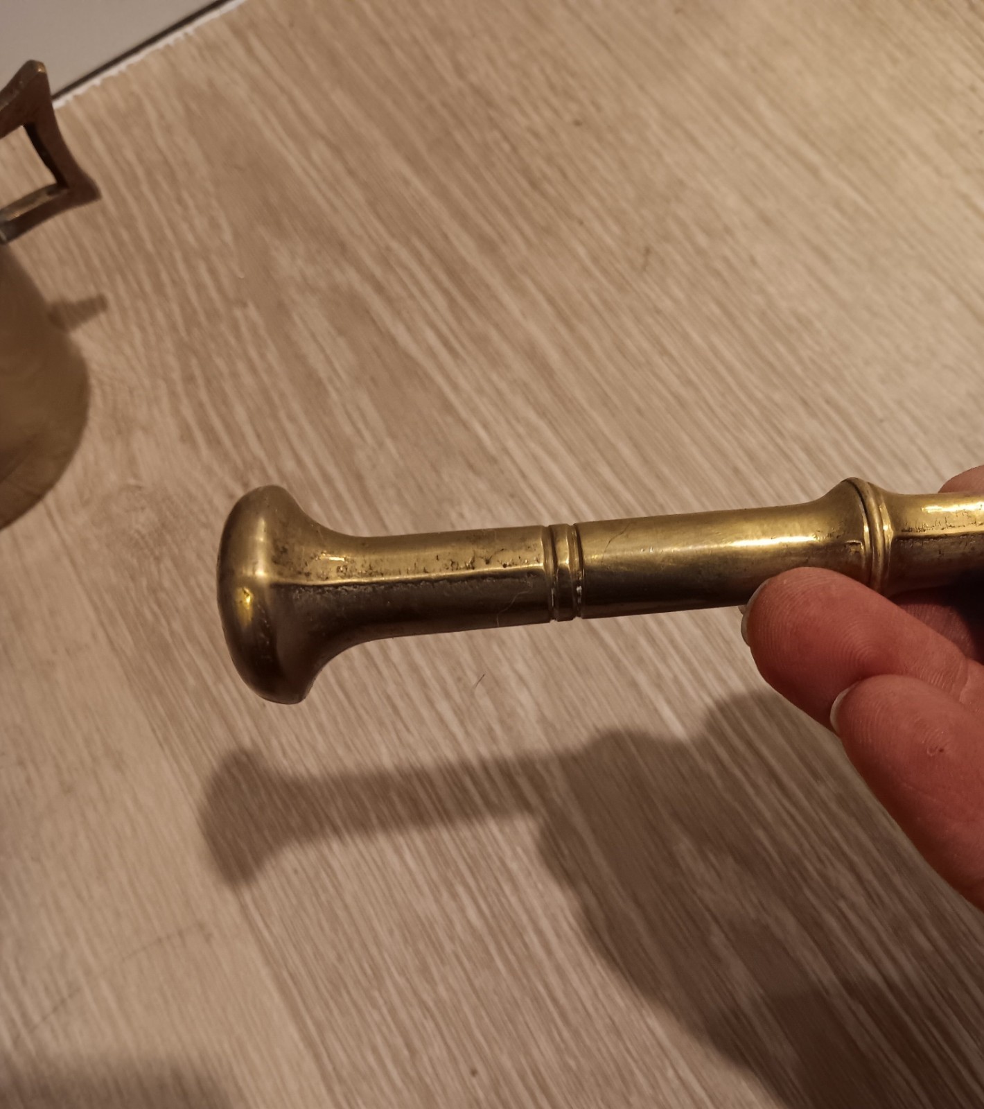 Vintage Brass Mortar And Pestle 4.5″ Tall & 6.25″ Madei in India