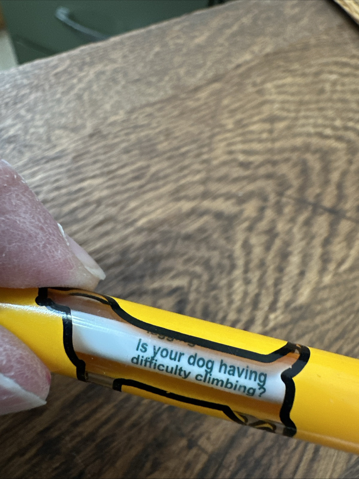 Drug Rep Pen Collectible Pfizer RIMADYL yellow Plastic