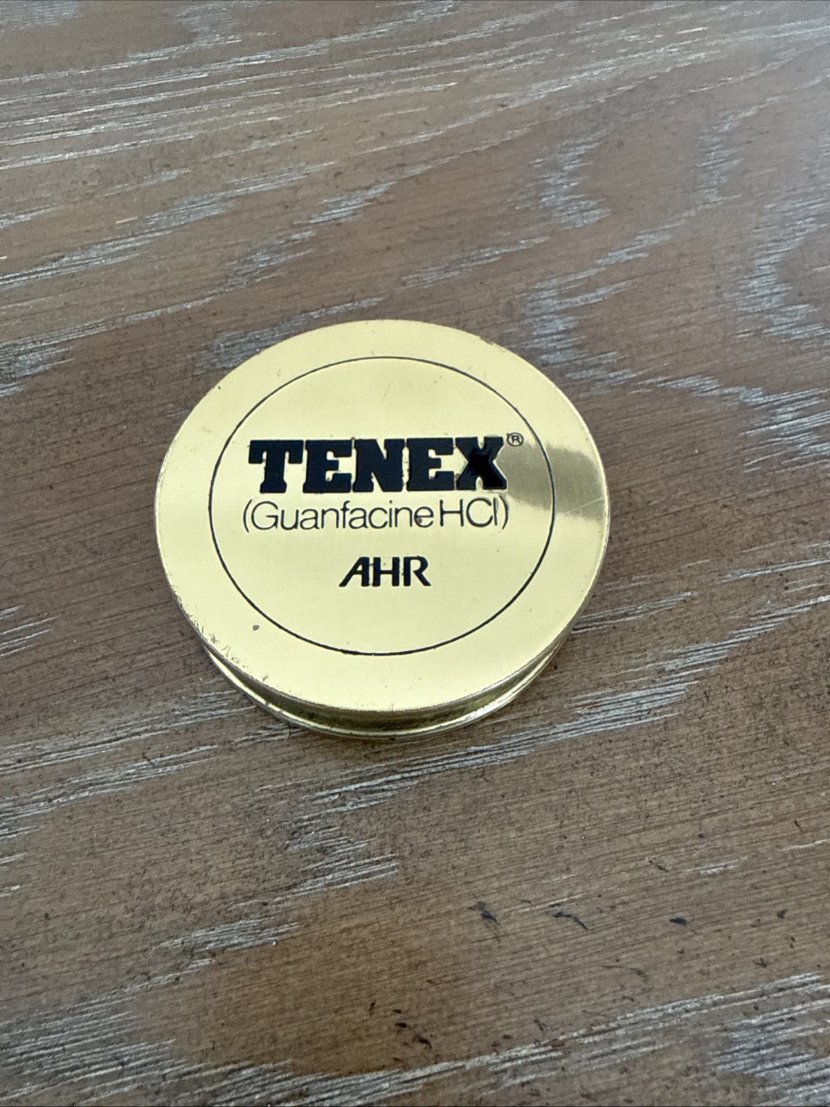 Vintage Tenex Guanfacine Prescription Drug Rep Brass Magnifying Glass