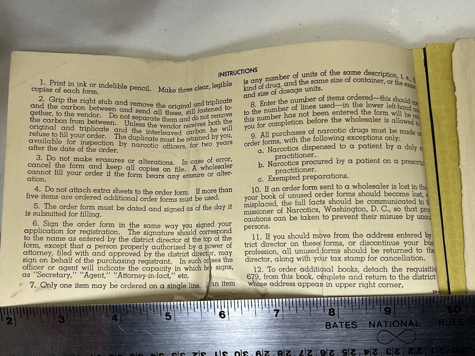 Vintage Order Forms for Opium, Coca Leaves, Opiates, etc Dept of Treasury IRS