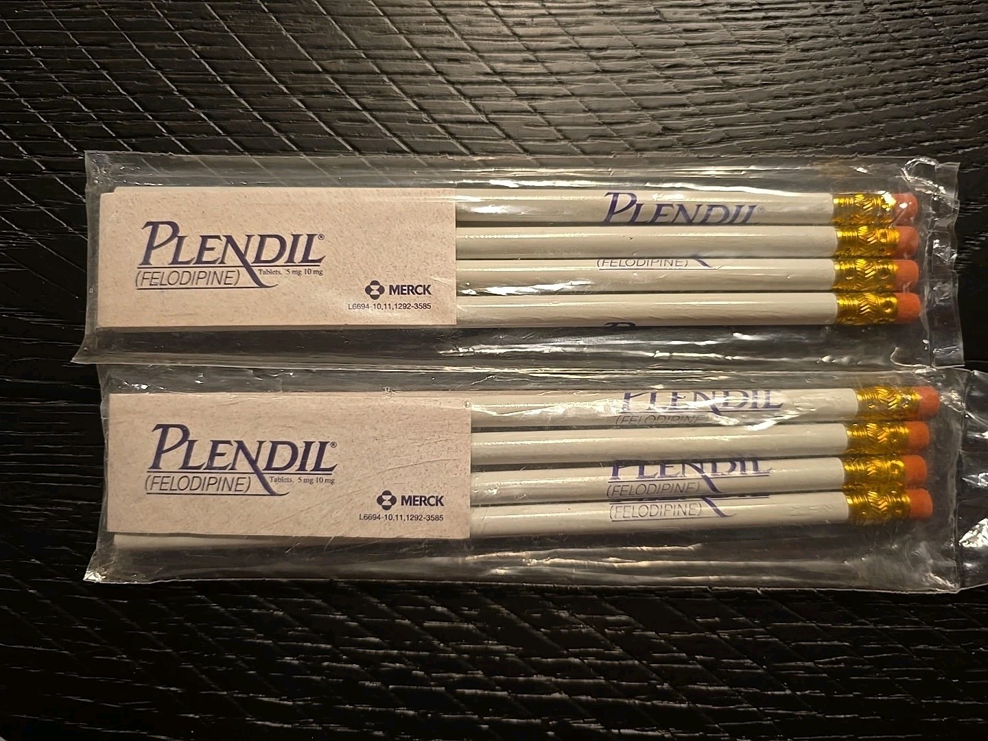 Plendil Pencils NIP 2 Packs (8) Drug Rep Pharmaceutical Advertising Pencil MERCK
