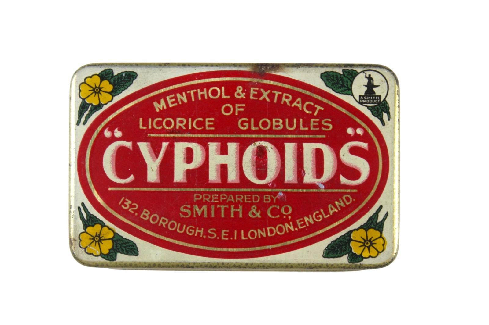 7 Antique Cyphoids Medical Licorice Throat & Chest Lozenge Tablet Tins