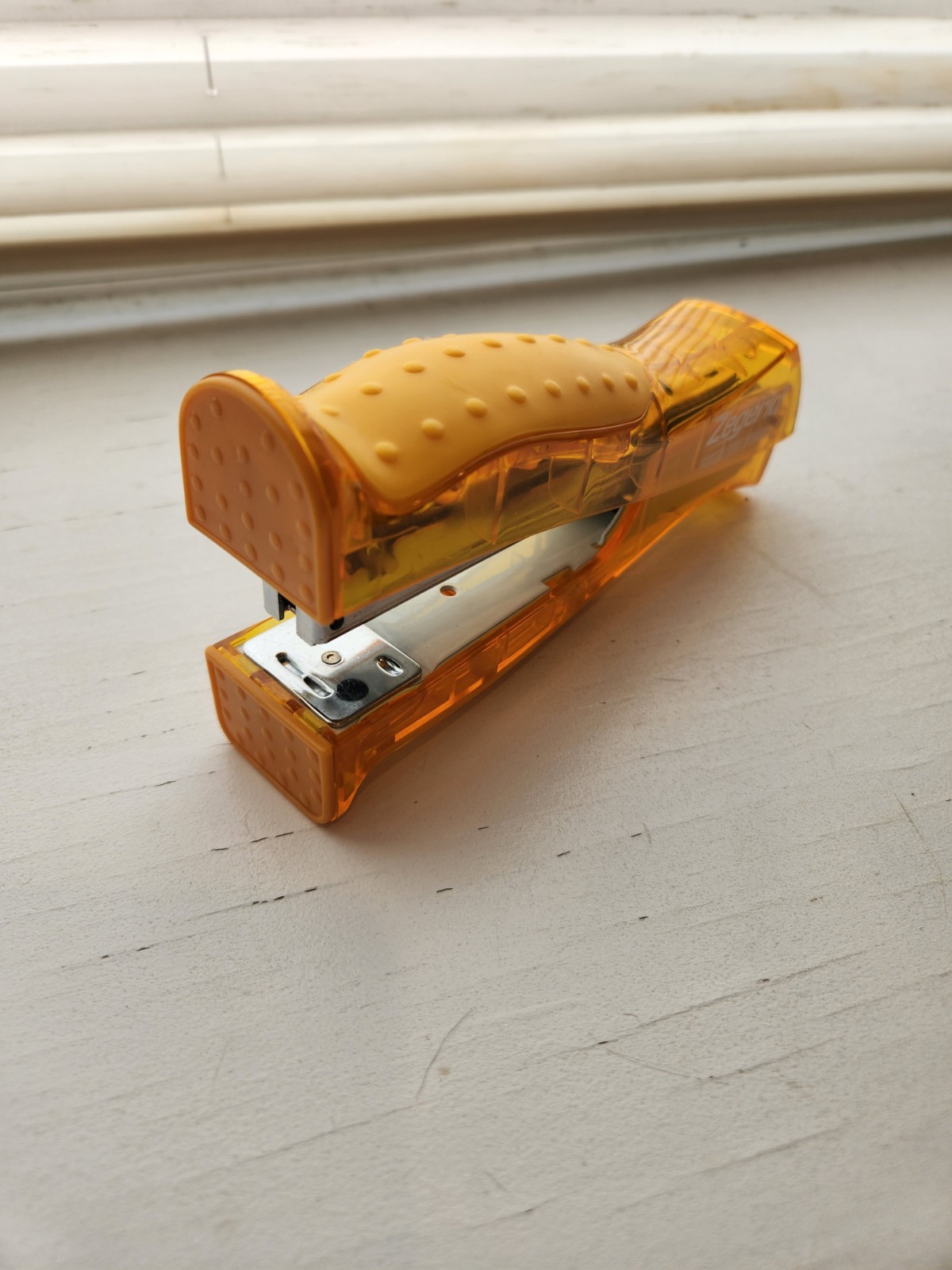 Zegerid yellow Drug Rep Promotional Item Stapler 4-7/8″ long, new without box