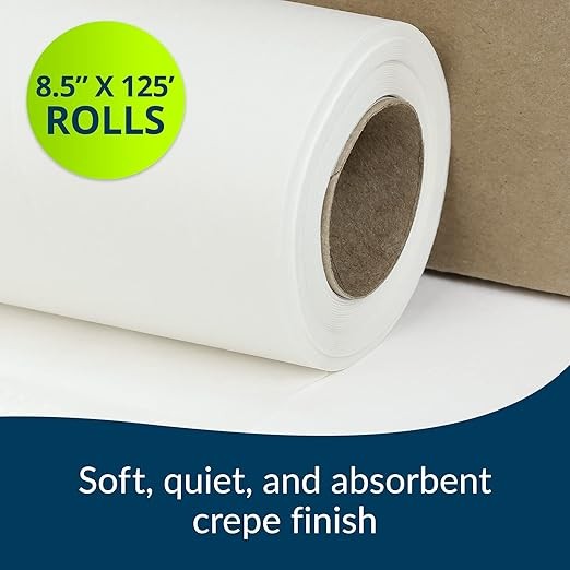 Soft & Absorbent Chiropractic Crepe Headrest Rolls (25 Pcs)