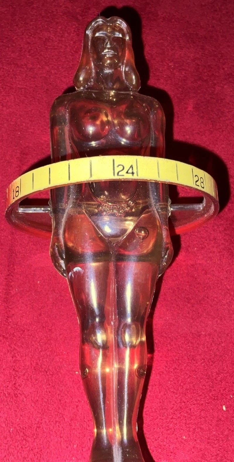 DIURIL VINTAGE Plastic 6.5” MEDICAL AD. 1958 OIL Filled ANATOMY FIGURINE FEMALE