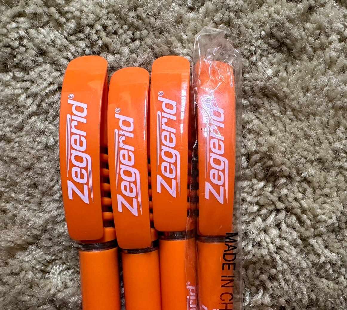Orange Zegerid Drug Rep Pharmaceutical Promo Pens Spring Coil Clicker Lot of 4
