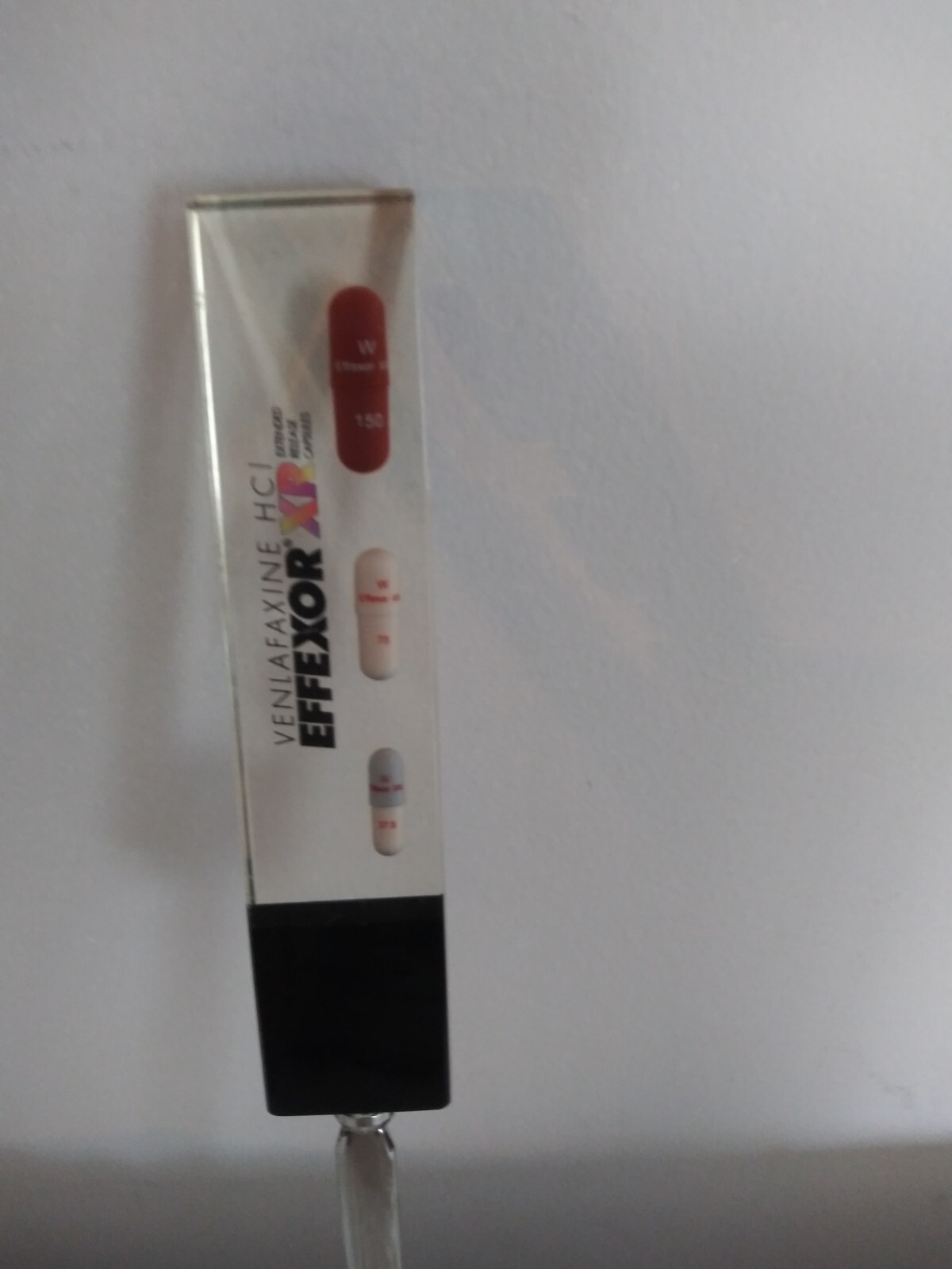 Effexor Drug Rep Promo Letter Opener Lucite Encased Capsules