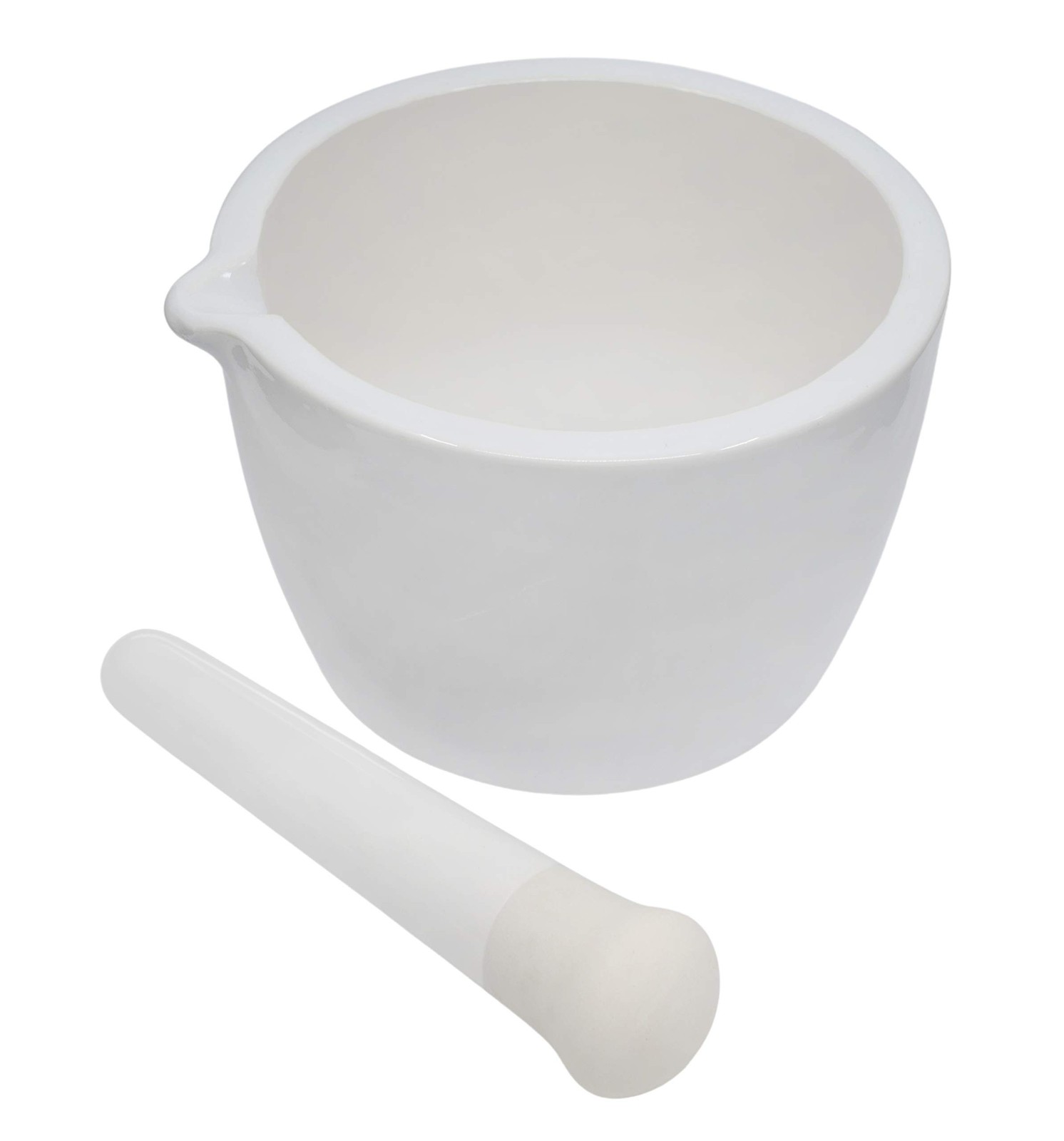 EISCO Porcelain Mortar & Pestle Set, 25oz (750ml) – Heavy Duty – Unglazed Gri…