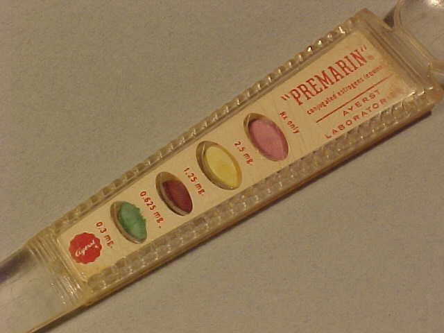 Vintage Averst Laboratories “Premarin” Drug Advertising Letter Opener Magnifier