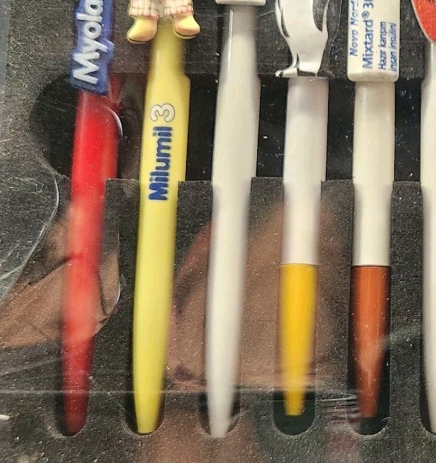 Vintage Pharmaceutical Drug Rep Pens, Pfizer, Curasan Adverts Lot Of 10 Collect