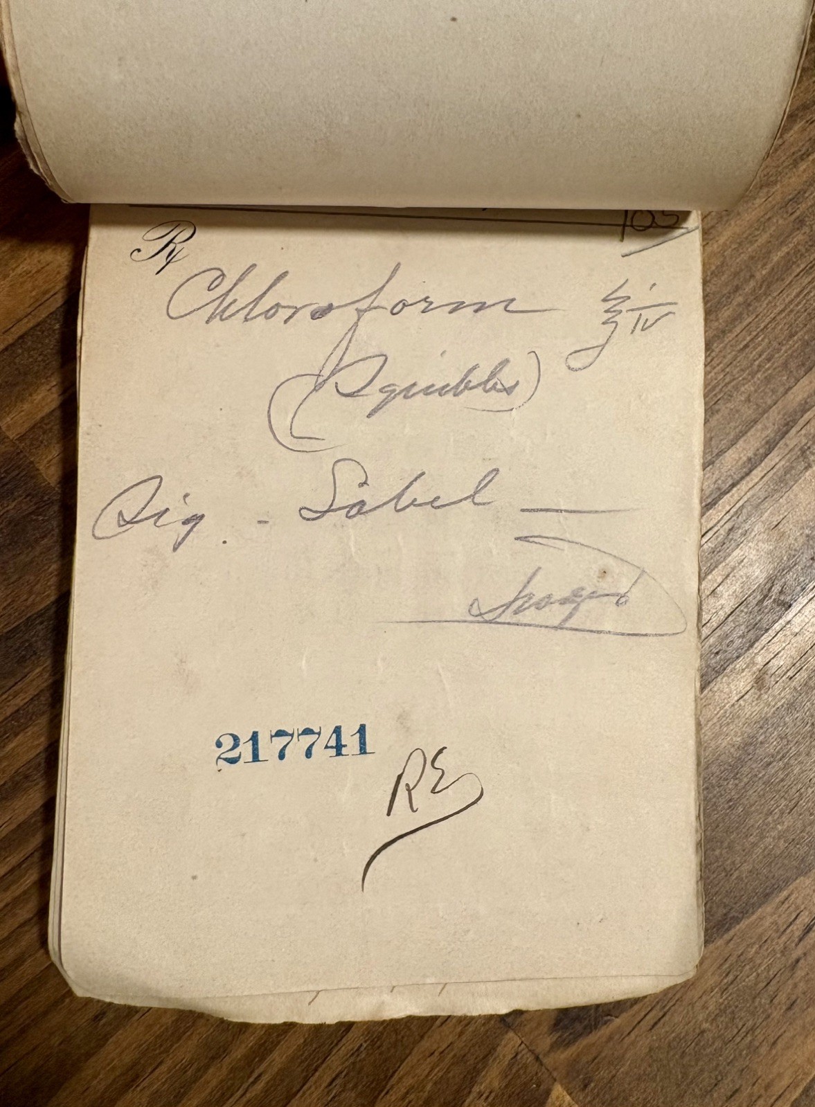 Antique prescriptions April 1900: Chloroform, Codeine, Wine, Lithium etc.